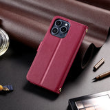 Luxury Leather Flip Wallet Bracket Phone Case For iPhone