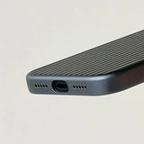 Luxury Stripes Metallic Paint Slim Matte Shockproof Case For iPhone