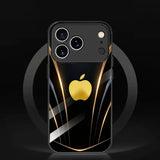 Golden Apple Pattern Electroplated Case for iPhone