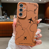 Airplane Flight Path Pattern Silicone Phone Case for Samsung