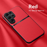 Luxury Leather Magnetic Shockproof Case for Samsung