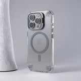 Transparent Acrylic Airbag Camera Stand Magnetic Case for iPhone