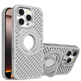 Heat Dissipation Breathable Magnetic Ring Holder Case For iPhone