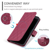 Luxury Leather Flip Wallet Bracket Phone Case For iPhone