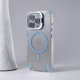 Transparent Acrylic Airbag Camera Stand Magnetic Case for iPhone