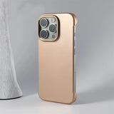 Solid Color Metal Lens Frame Slim Magnetic Case for iPhone