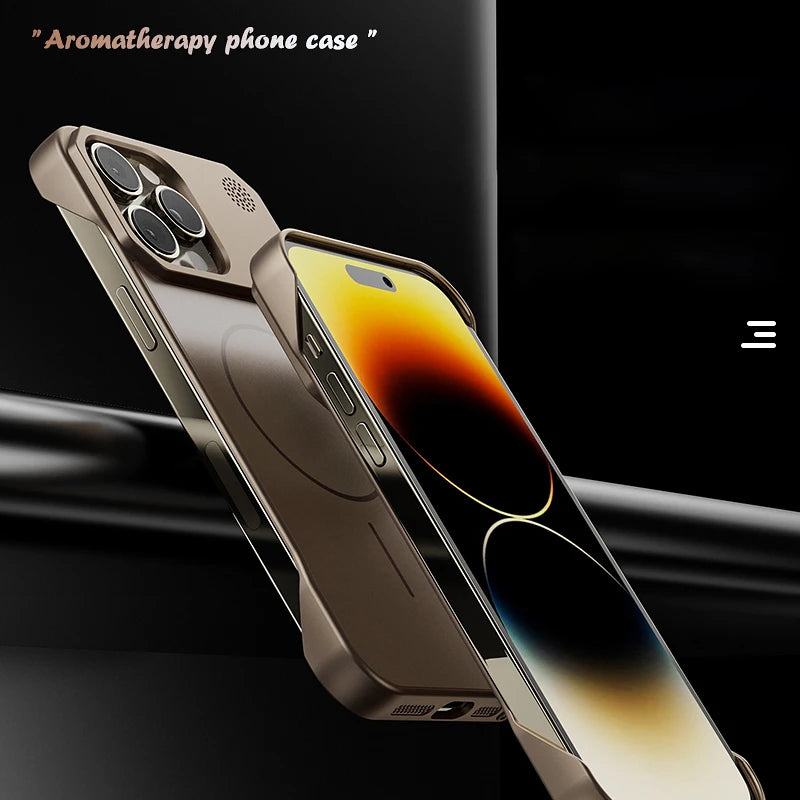 Magnetic Luxury Solid Color Aromatherapy Phone Case For iPhone