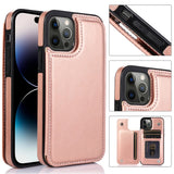 Luxury Retro Card Slots Flip Wallet Leather Case For iPhone