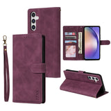 Leather Wallet Card Framework Magnetic Flip Phone Case for Samsung