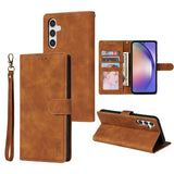 Leather Wallet Card Framework Magnetic Flip Phone Case for Samsung