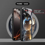 Luxury Waterdrop Crystal Apple Pattern Glass Case for iphone