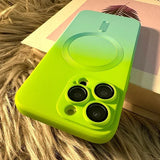 Gradient Pattern Magnetic Silicone Phone Case For iPhone