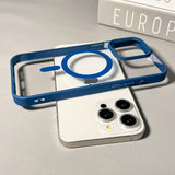 Candy Magnetic Wireless Charging Clear Phone Case For iPhone