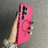 Wave Curly Non-Slip Bumper Magnetic Phone Case For Samsung