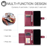 Luxury Leather Flip Wallet Bracket Phone Case For iPhone