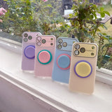Candy Jelly Stand Magnetic Shockproof Case For iPhone