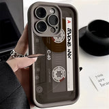 Retro Cassette Tapes Silicone Shockproof Soft Phone Case for iPhone
