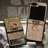 Luxury Bling Rhinestone Ring Holder Case for Samsung Z Flip