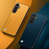 Luxury PU Leather Matte Silicone Phone Case For Samsung