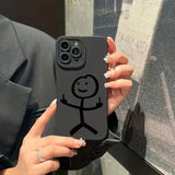 Cute Matchman Matte Silicone Phone Case for iPhone
