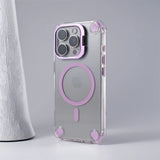 Transparent Acrylic Airbag Camera Stand Magnetic Case for iPhone