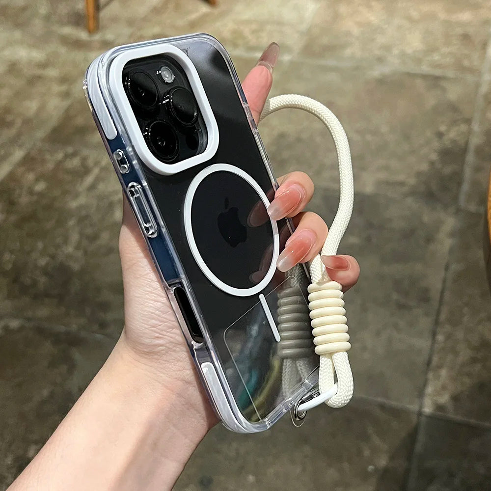 Luxury Clear Soft Magnetic Wireless Charge Case for iPhone