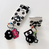 Cartoon Big Eyed Coal Ball Elf Phone Case for Samsung Z Flip 6 5 4 3