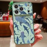 Whale Patterned Magnetic Shockproof Lens Protect Phone Case For iPhone