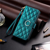 Luxury Leather Flip Wallet Bracket Phone Case For iPhone