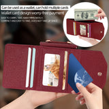 Leather Wallet Case With Wrist Strap for Samsung Z Flip