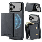 Wallet Cards Slot Magnetic Leather Case for iPhone