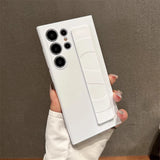 Luxury Ultra-Thin Matte Elastic Silicone Wrist Strap Shockproof Case for Samsung