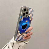 Cool Blue Texture Electroplated Case for iPhone