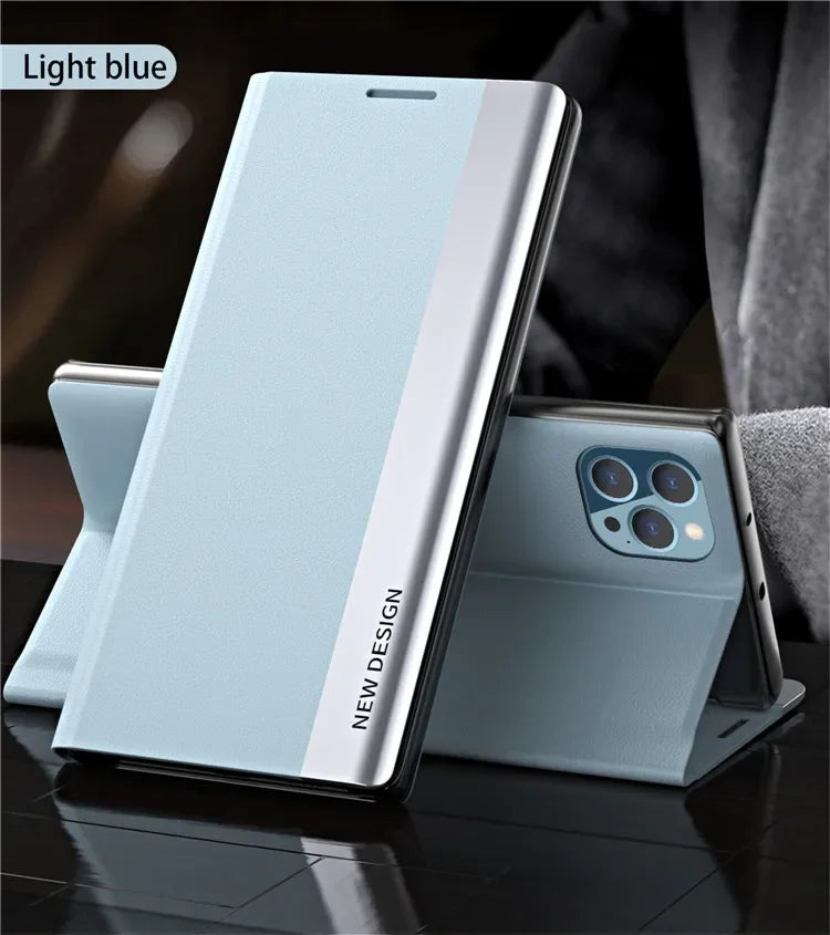 Luxury Stand Book Magnetic Flip Case For iPhone