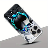 Cool Apple Pattern Plated Glass Case for iPhone