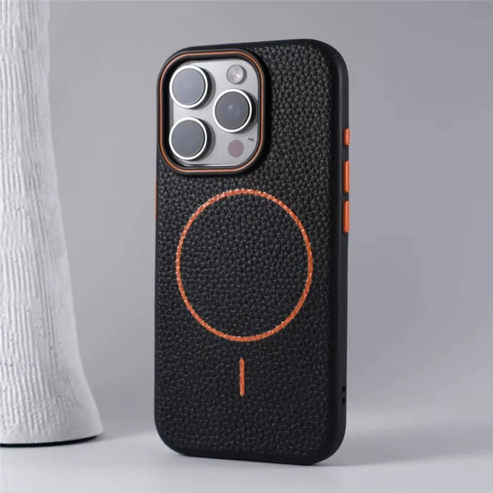 Leather Magnetic Phone Case For iPhone