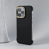 Solid Color Metal Lens Frame Slim Magnetic Case for iPhone