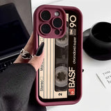 Retro Cassette Tapes Silicone Shockproof Soft Phone Case for iPhone