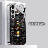 Electroplated tempered glass Creative Pattern phone case for Samsung
