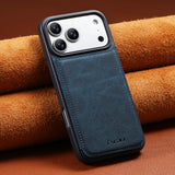 Luxury Leather Flip Wallet Shockproof Case for iPhone