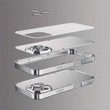 Creative Red & Black Apple Tempered Glass Phone Case for iPhone