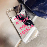 Graffiti Writing Characters Mirror Acrylic Shockproof Phone Case for iPhone