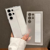 Luxury Ultra-Thin Matte Elastic Silicone Wrist Strap Shockproof Case for Samsung