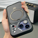 Luxury Matte Soft Frame Shockproof Bracket Case For iPhone