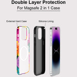 Colorful Flower Magnetic Shockproof Phone Case For iPhone