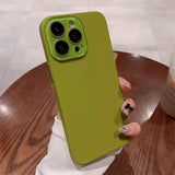 Simple Matte Full Coverage Lens Protection Case For iPhone