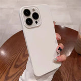 Simple Matte Full Coverage Lens Protection Case For iPhone