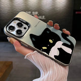 Cute Cat Matte Laser Phone Case for iPhone