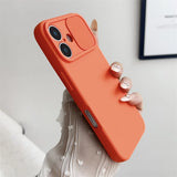 Slide Camera Lens Protection Soft Silicone Case For iPhone