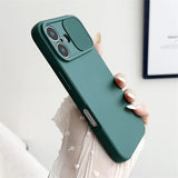 Slide Camera Lens Protection Soft Silicone Case For iPhone